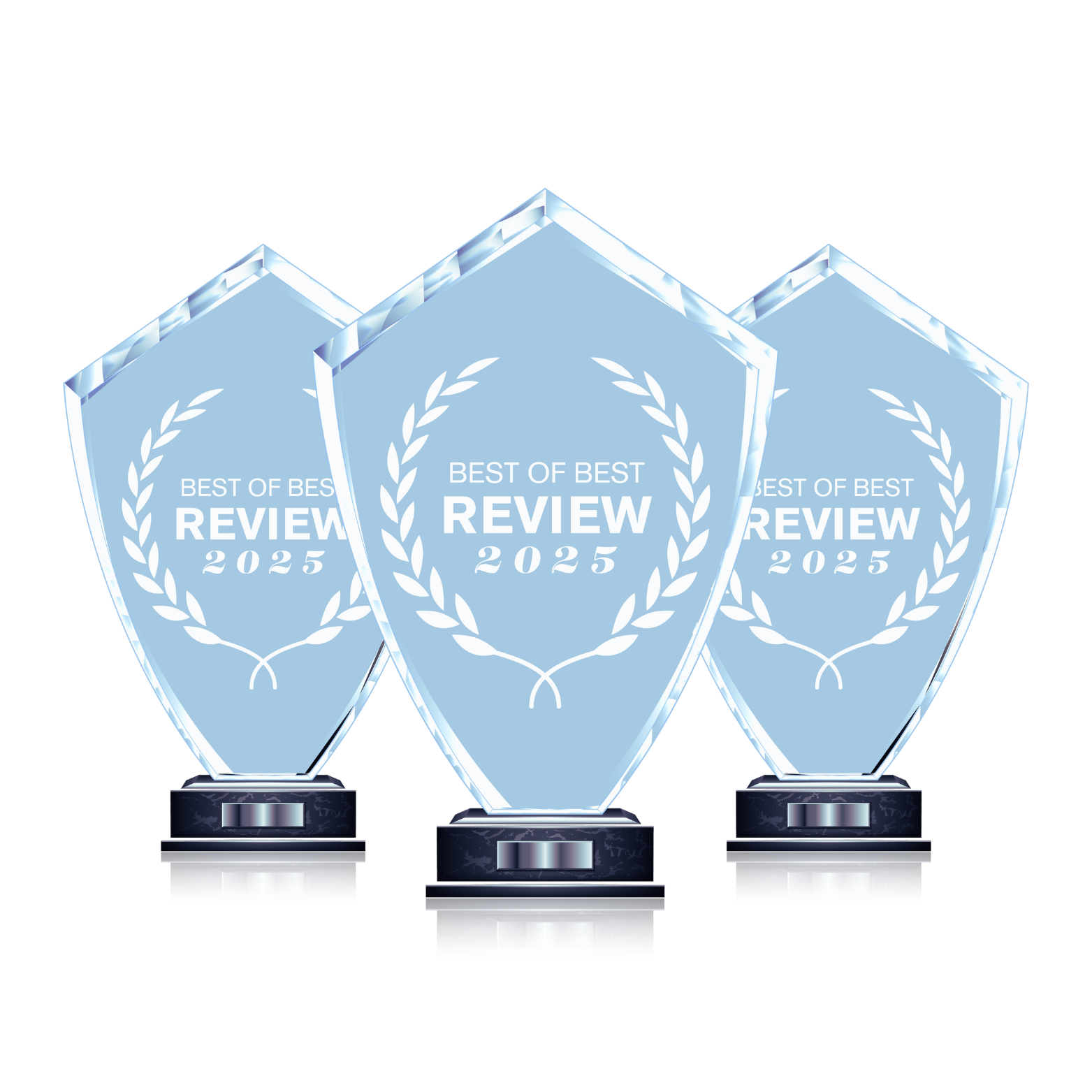 Best of Best Review Award Trophies