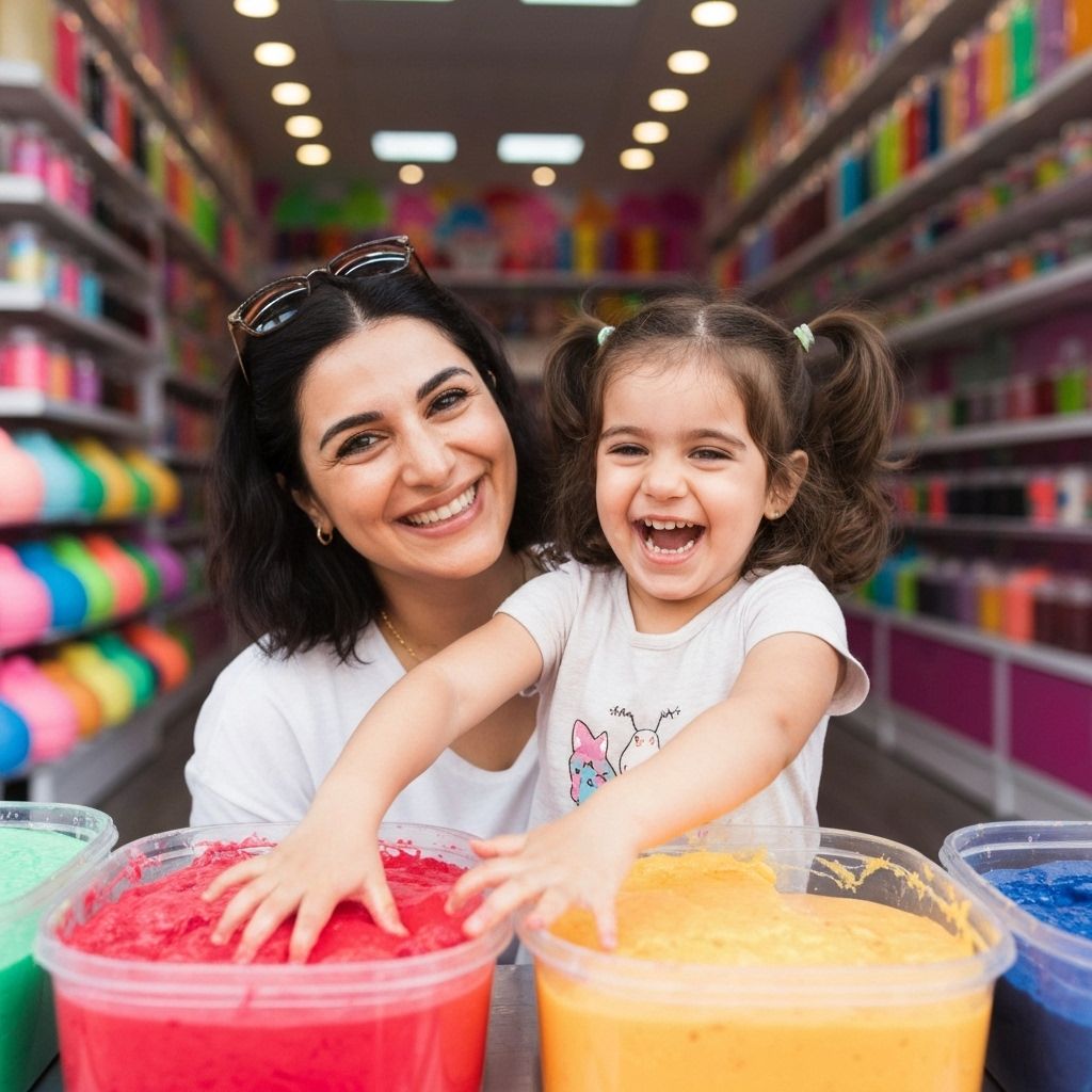 Zeynep at party location with daughter